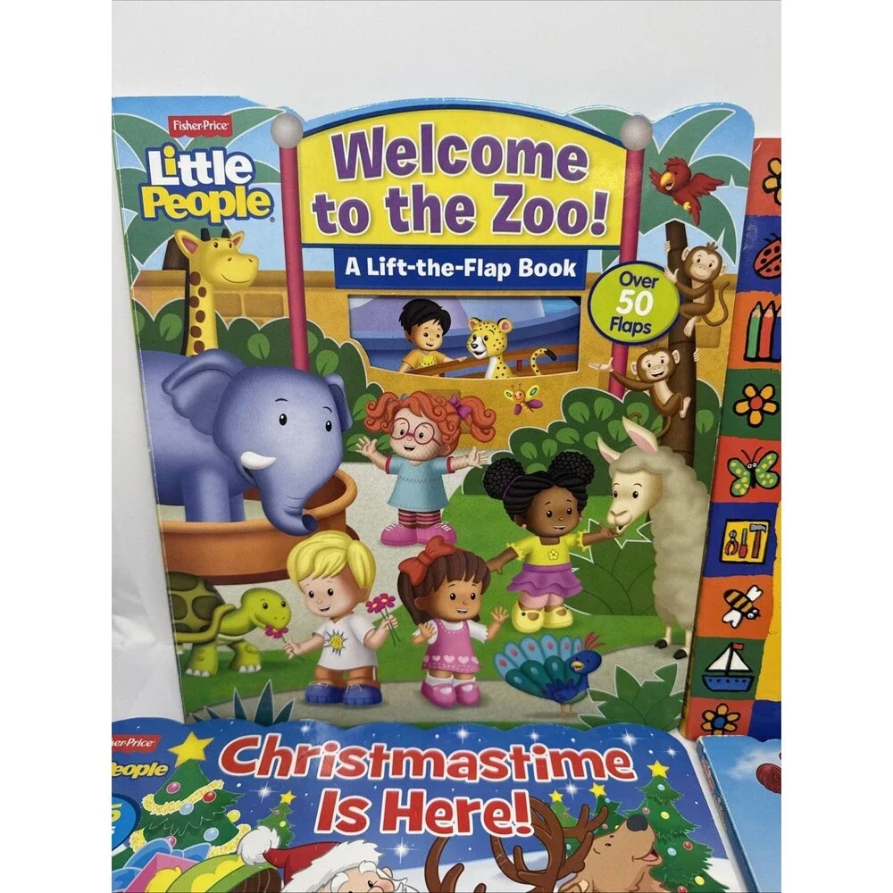 LOT 6 Lift the Flap Board Books Fisher Price Little People Dinosaur Train Maisy'